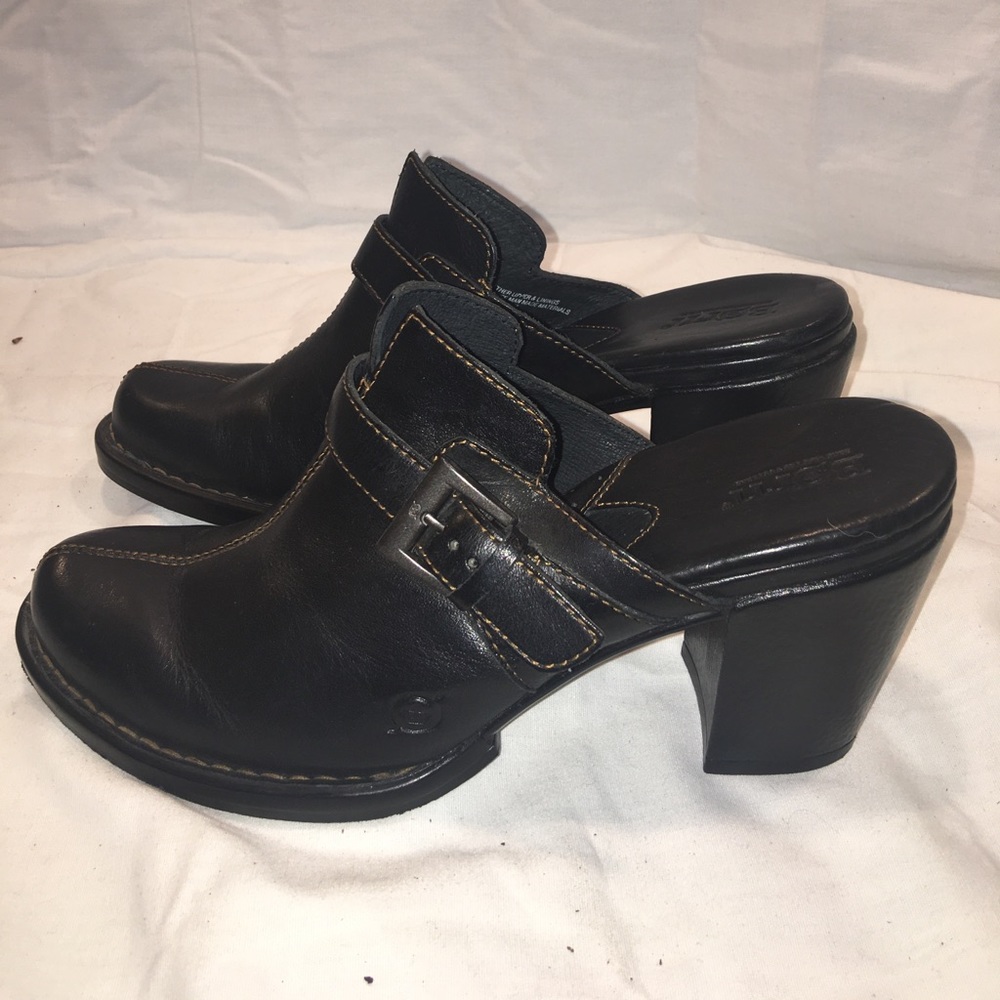 Women’s Born Mule Black Leather Pumps
